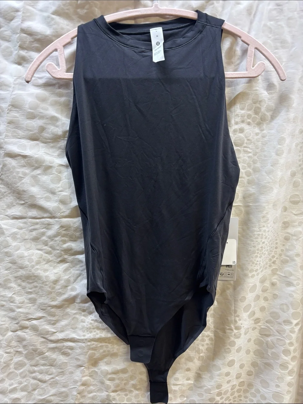 Lululemon NWT - Wundermost high neck Black Sleeveless Bodysuit